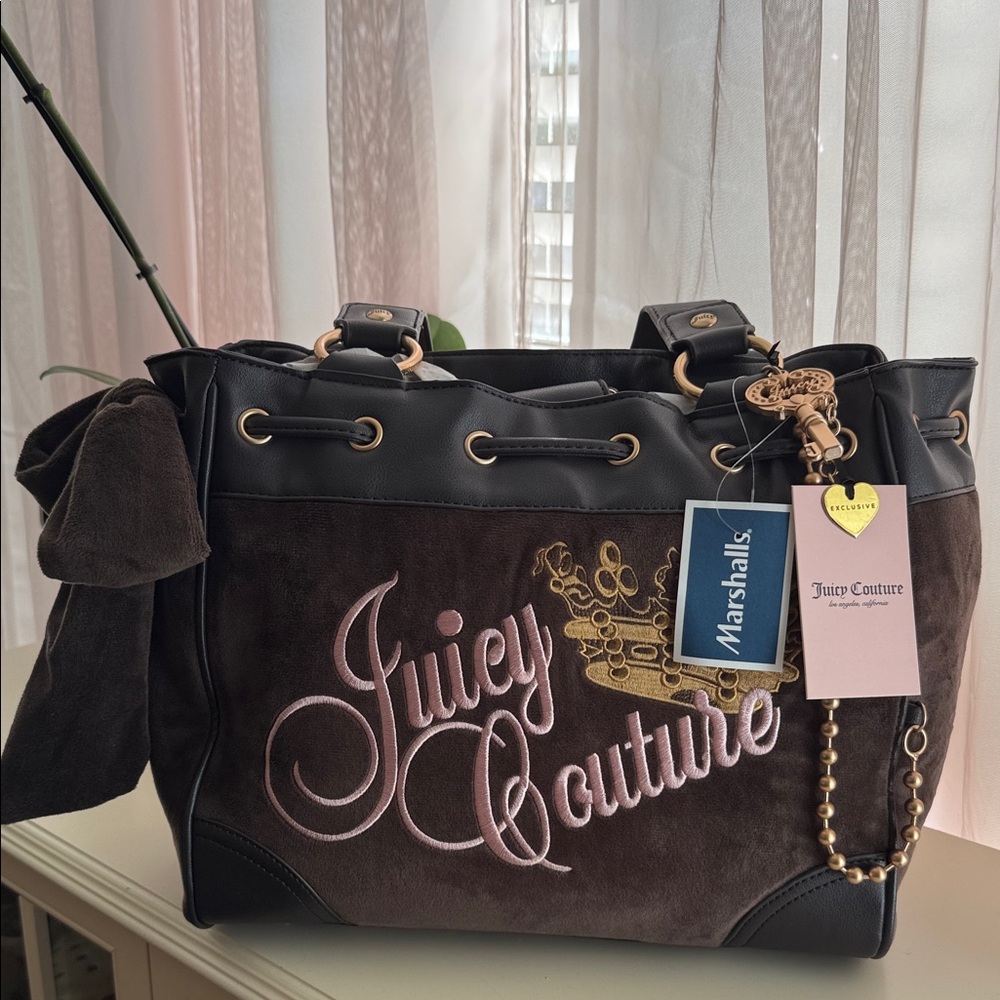 SOLD Juicy Couture The Key to Juicy Tote Brown - Picture 1 of 7